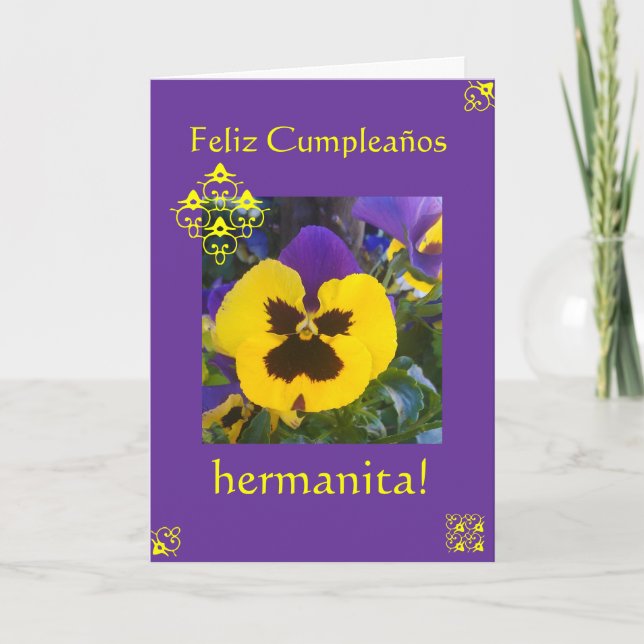 Tarjeta Spanish: Cumpleaños! Birthday (Anverso)