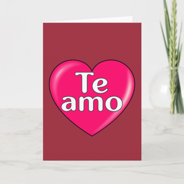 Tarjeta Spanish - I love you (Anverso)