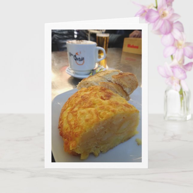Tarjeta Spanish Omelette, Valencian Cafe, España (Orquídea)