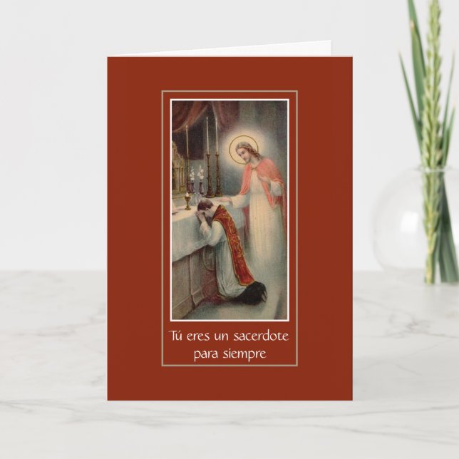 Tarjeta Spanish Priesthood Anniversary Card (Anverso)