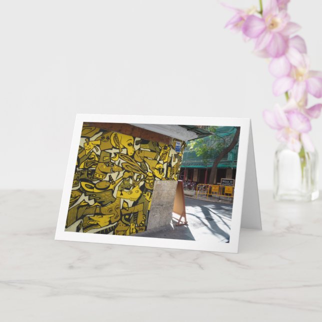 Tarjeta Spanish Street Art, Valencia City (Orquídea)