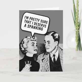 TARJETA SPANKING RETRO BIRTHDAY GREETING FOR HUSBAND