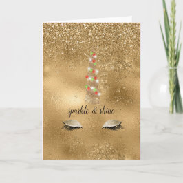 Tarjeta Sparkle Gold Unicorn