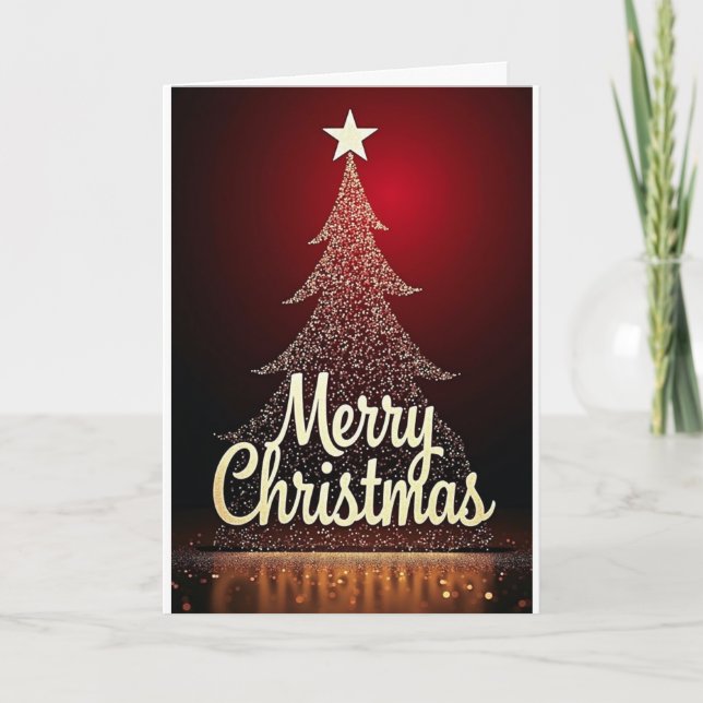 Tarjeta Sparkle Lights Tree – Christmas Card (Anverso)