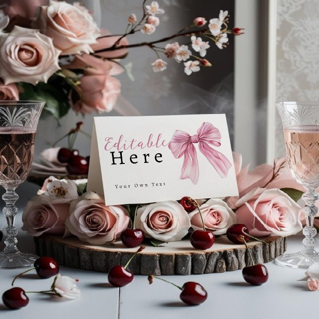 Tarjeta Sparkle Pink Coquette Bow 1 (Subido por el creador)