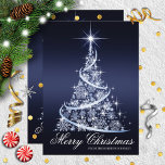 Tarjeta Sparkle Tree Elegant Navidad<br><div class="desc">Tarjeta de saludo de Navidades festivos y elegantes</div>