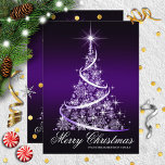 Tarjeta Sparkle Tree Elegant Navidad<br><div class="desc">Tarjeta de saludo de Navidades festivos y elegantes</div>