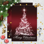 Tarjeta Sparkle Tree Elegant Navidad<br><div class="desc">Tarjeta de saludo de Navidades festivos y elegantes</div>