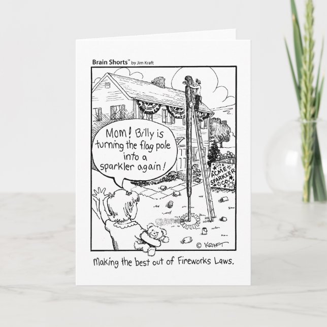 Tarjeta "Sparkler gigante" por Jim Kraft (Anverso)