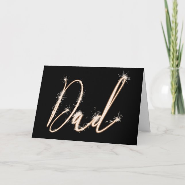 Tarjeta Sparkler Text for Dad (Anverso)