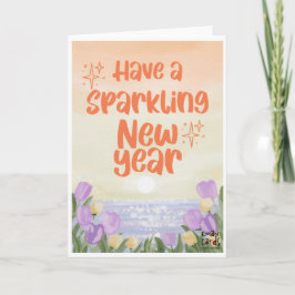 Tarjeta Sparkling New Year Card
