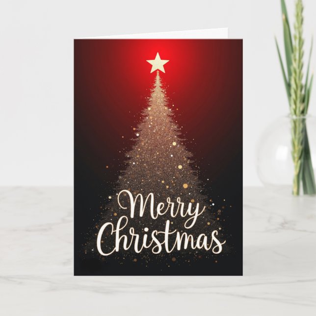Tarjeta Sparkling Tree – Merry Christmas card (Anverso)