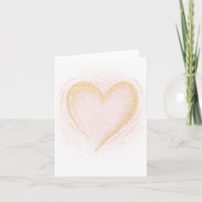Tarjeta Sparkly Heart Blank (Anverso)