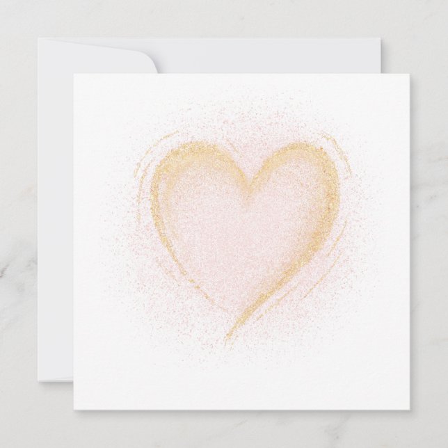 Tarjeta Sparkly Heart Blank (Anverso)
