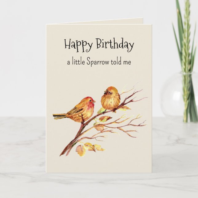 Tarjeta Sparrow Personality Fun Cumpleaños (Anverso)