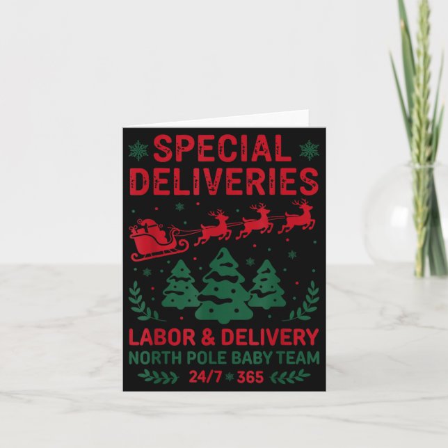Tarjeta Special Deliveries Labor And Delivery Baby Nurse C (Anverso)