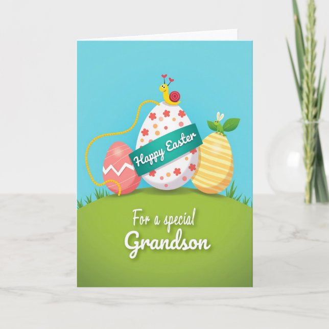 Tarjeta Special Grandson Easter Card (Anverso)