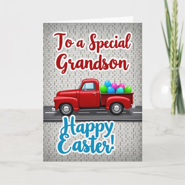 Tarjeta Special Grandson Happy Easter Card (Anverso)