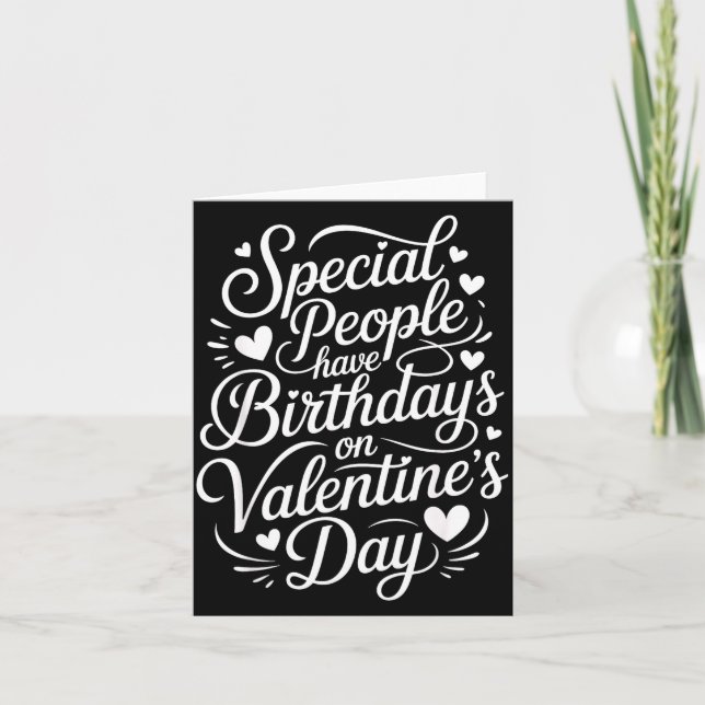 Tarjeta Special People Born Valentine’s Day Heartfelt Febr (Anverso)