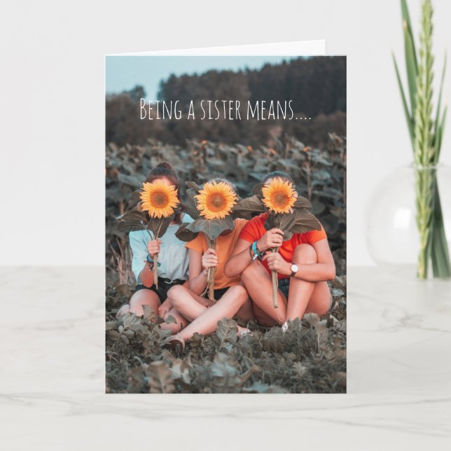 Tarjeta Special Sisters Bond That Can't be Broken Sister (Anverso)