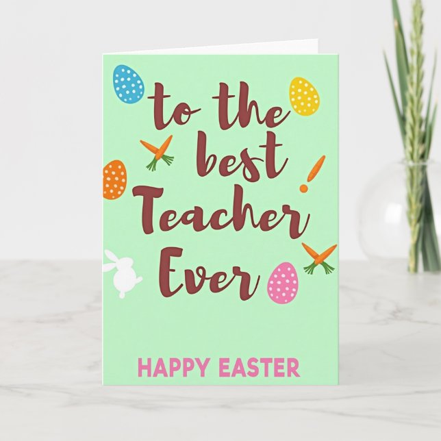 Tarjeta Speckled Ovoid Springtime Card (Anverso)