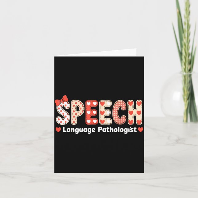 Tarjeta Speech Language Pathologist Valentines Day Slp The (Anverso)