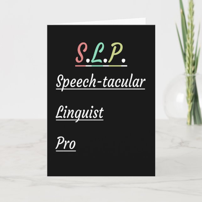 Tarjeta Speech-Tacular Linguist Pro | Regalo SLP (Anverso)
