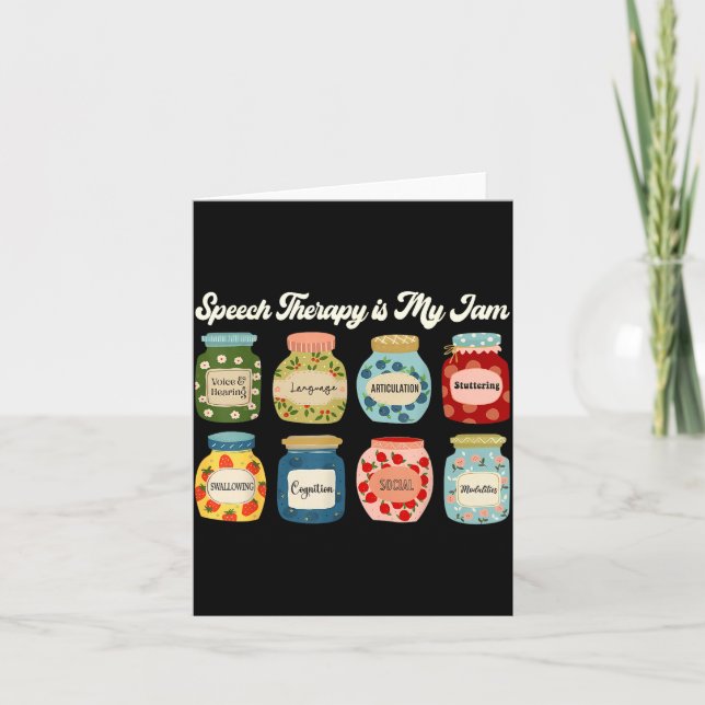 Tarjeta Speech Therapy Is My Jam Slp Therast Appreciation  (Anverso)