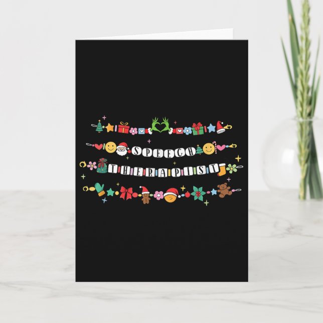 Tarjeta Speech Therast Bracelet Christmas Friendship Slp X (Anverso)