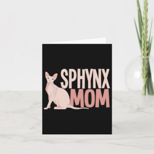 Tarjeta Sphynx Mom Cat Sphinx Hairless Cat Dueño