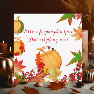 Tarjeta Spice Spice Fall Colores de arce de baya roja