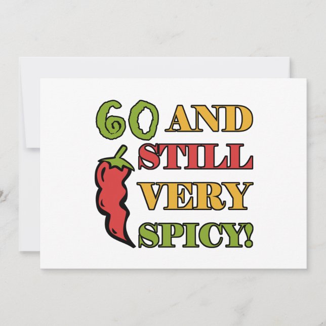 Tarjeta Spicy A Los 60 Años (Anverso)