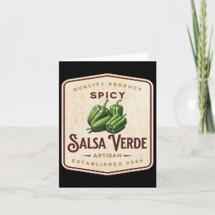 Tarjeta Spicy Salsa Verde Halloween Familia Costum
