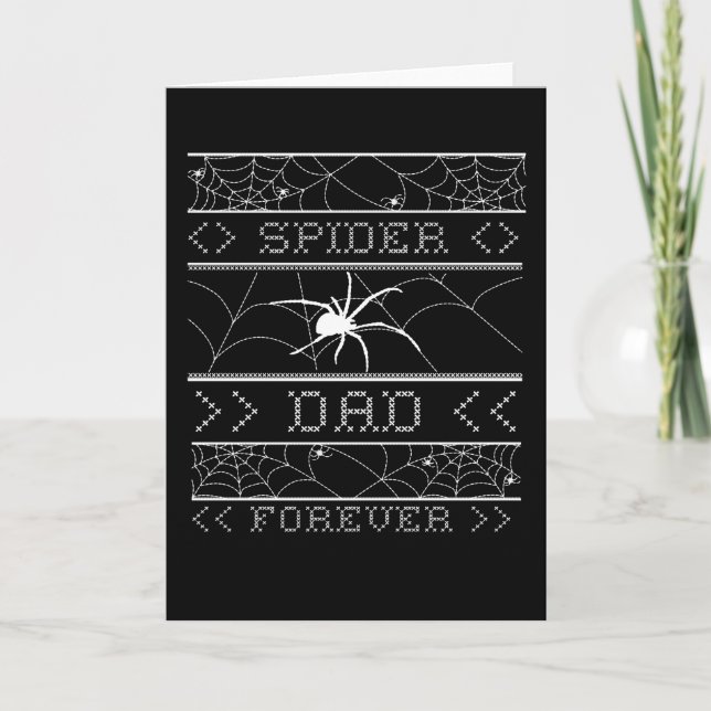 Tarjeta Spider Dad Forever Ugly Halloween 2021 Spider (Anverso)