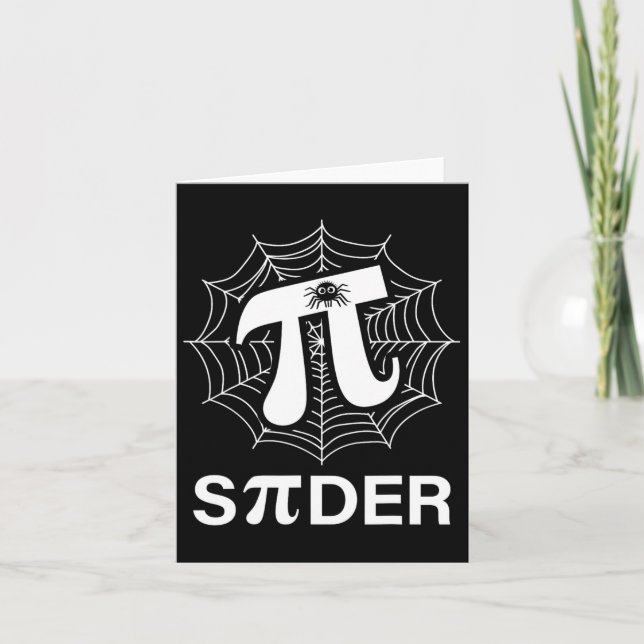 Tarjeta Spider Pi Spider Science Math Teacher Funny Spider (Anverso)
