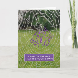 Tarjeta Spider Web - Espero que tu cumpleaños no se muerda