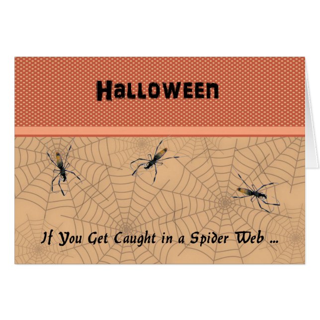 Tarjeta Spider Web Halloween (Anverso (Horizontal))
