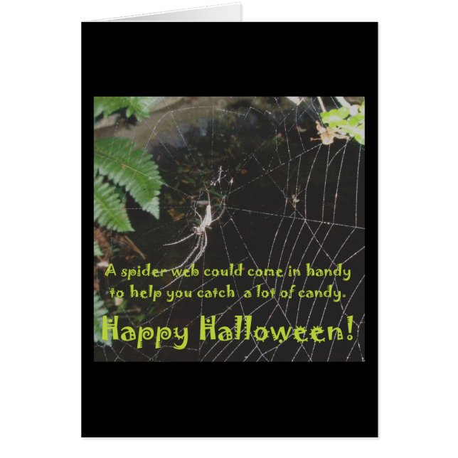 Tarjeta Spider & Web Halloween (Frente)