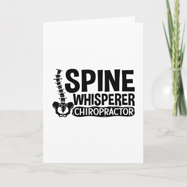 Tarjeta Spine Whisperer Chiropractic Chiropractor Chiro (Anverso)