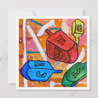 Tarjeta Spinning Dreidels