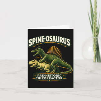 Tarjeta Spinosaurus quiropráctico prehistórico divertido