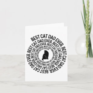 Tarjeta Spiral Cat Daddy - Mejor Papá de Gatos Papá de Gat