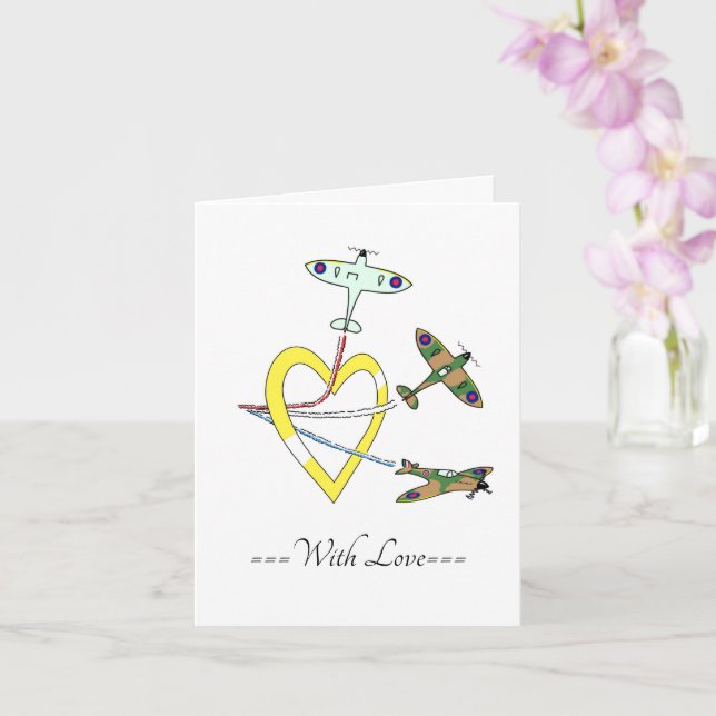 Tarjeta Spitfire with Love Heart (Orquídea)