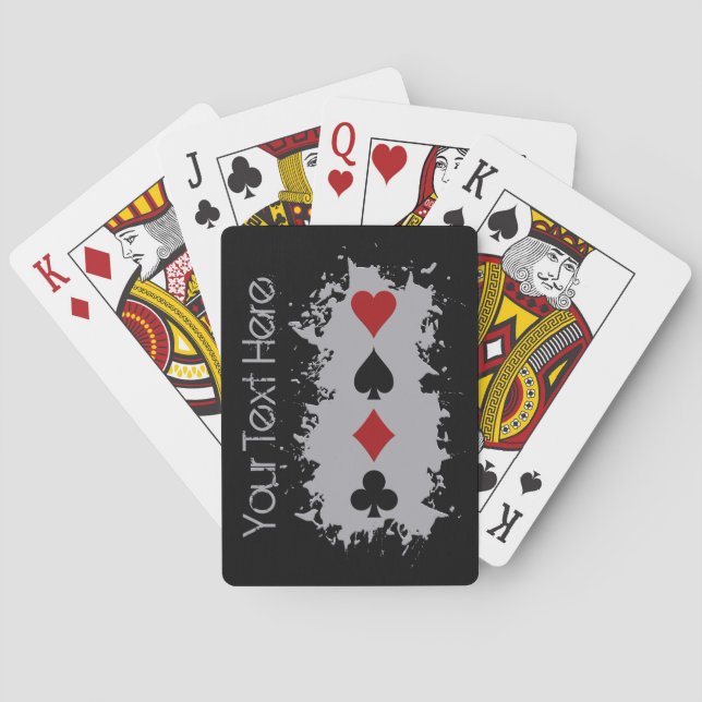 Tarjeta Splash personalizado cartas jugar cartas (Reverso)