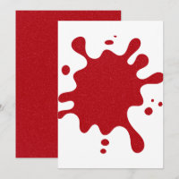 Tarjeta Splash Rojo de Tomate y Blanco personaliza