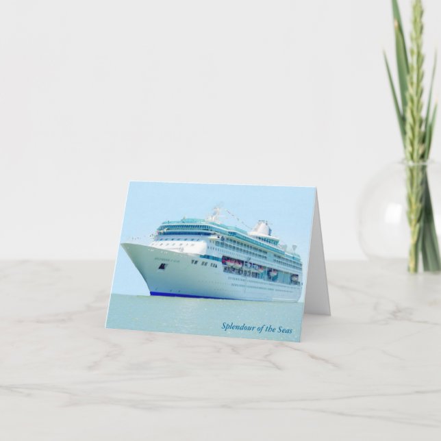 Tarjeta Splendid Cruise Ship Personalizado Note Card (Anverso)