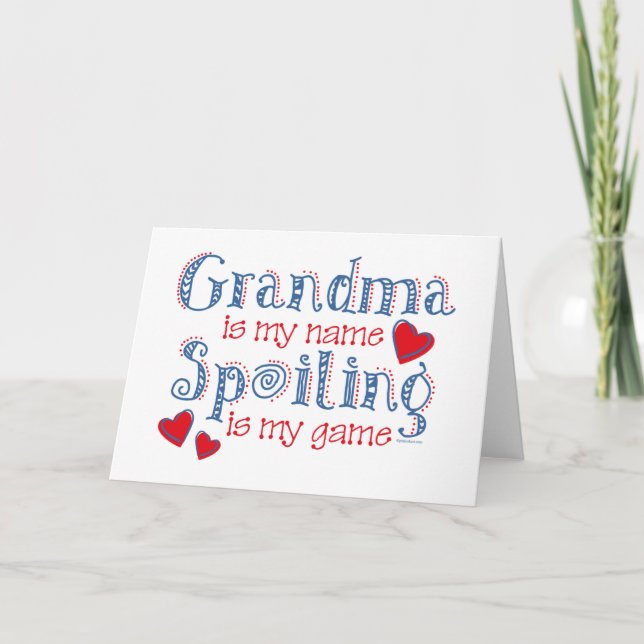 Tarjeta Spoiling Grandma (Anverso)