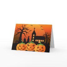 Spookone Halloween Carved Pumpkins Card