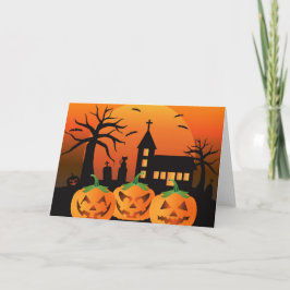 Tarjeta Spookone Halloween Carved Pumpkins Card
