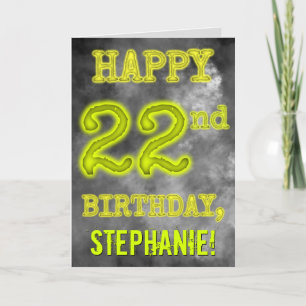 Tarjeta Spooky Glowing Aura Look "HAPPY 22nd BIRTHDAY"